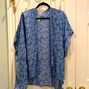 Loft blue floral kimono